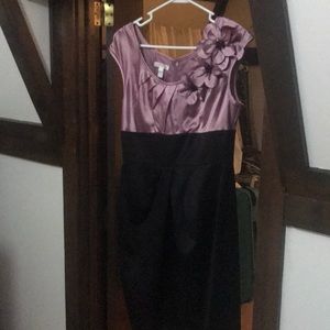 Pretty silk dress rose and black dress
